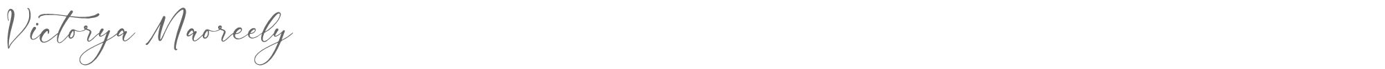 Sample characters Victorya Maoreely Font